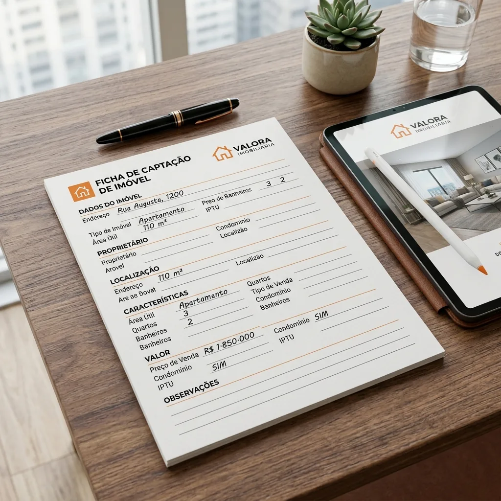 Ficha de Captação de Imóveis para Imobiliárias e Corretores Ficha de Captação de Imóveis para Imobiliárias e Corretores
